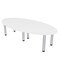 Skutchi Designs 45 in W, 96 in L, 29 in H, Engineered Wood Top, White HAR-OVL-46X93-PT-09 - alternate 1